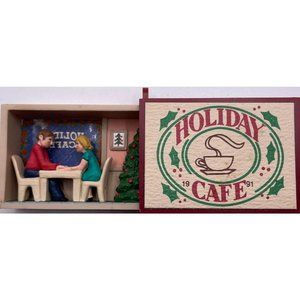 Holiday Cafe - Matchbox Memories - OPENS - 1991 Hallmark Keepsake Ornament